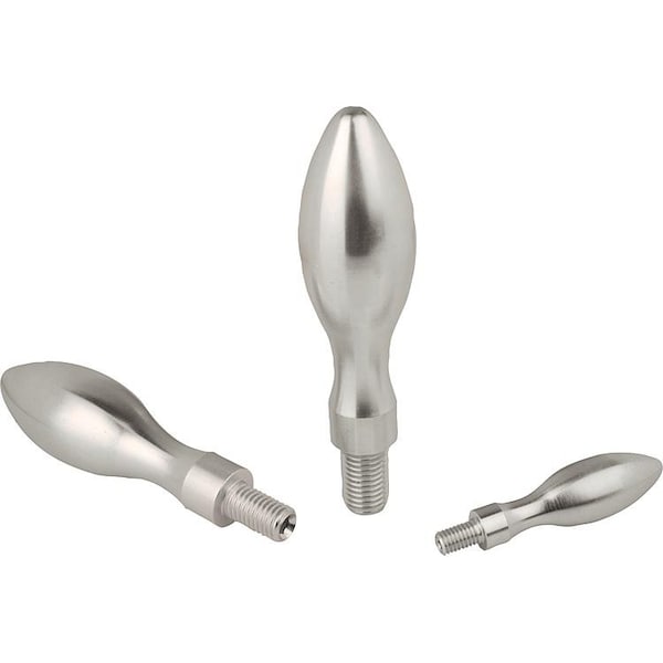 Machine Handle Fixed D=M08, D1=20, Form:E Stainless 1.4305 Electropolished, Comp:Stainless,